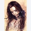 Afbeelding van 1000 st - Donkere roos - Victoria Frances (door Heye)
