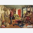 Afbeelding van 1000 st - Van Dokkum: Men housekeeping / Mannenhuishouding (door Puzzelman)