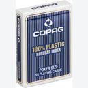 Afbeelding van Copag Poker size 55 playing cards 100% plastic regular index Blue - Gokspelen (door Cartamundi)