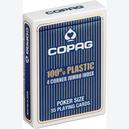 Afbeelding van Copag Poker size 55 playing cards 100% plastic 4 corner index Blue - Gokspelen (door Cartamundi)